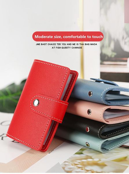 

card holders leather function 26 bits coin business purse holder men women's credit passport cover bag id wallet 7 colors, Brown;gray