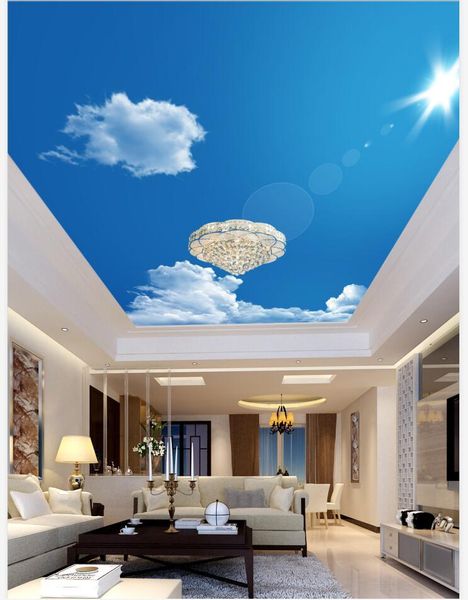 

wallpapers beautiful scenery sky ceiling wallpaper blue and white clouds mural