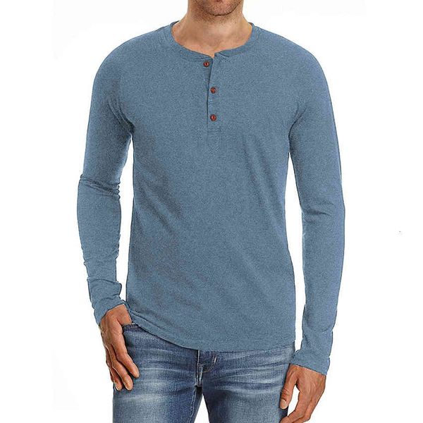 

men's t-shirts basic t shirt men long sleeve shirts comfort soft casual henley with buttons business tee fvqu, White;black