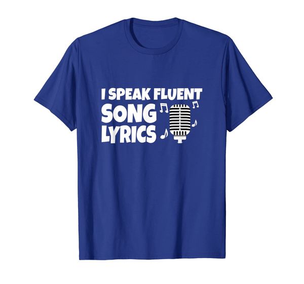 

i speak fluent song lyrics - singer songwriter t-shirt, White;black