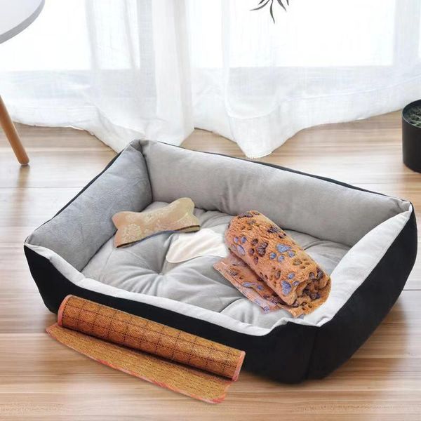 

fee soft dog bed mat kennel puppy warm plush cozy nest for house pad 4 seasons pet supplies kennels & pens