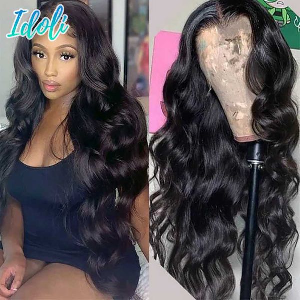 

lace wigs front human hair pre plucked body wave 13x4 frontal wig with baby 100% for black women 180%, Black;brown