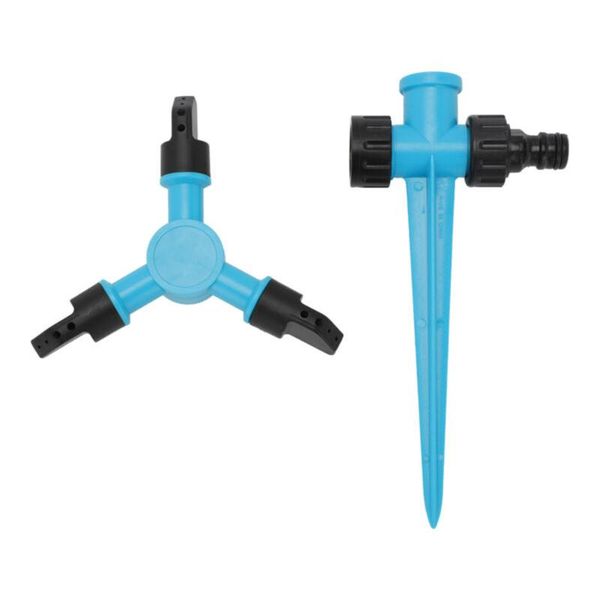 

watering equipments 2021 360 Â°lawn sprinkler 3arm garden irrigation blue