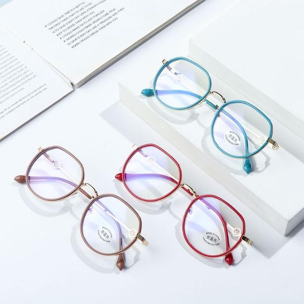 

sunglasses 1pc round frame anti-uv blue rays glasses computer goggles eyeglasses women fashion eyewear vision care, White;black