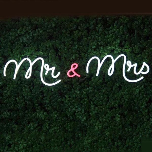 

other lighting bulbs & tubes 65cm x 17cm mr mrs neon sign for only led wall lights party wedding shop window restaurant birthday decoration