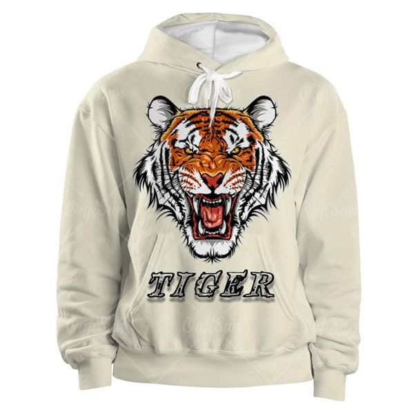 

men's hoodies & sweatshirts urban style tiger logo 3d print hoodie men women spring and autumn casual hooded clothes hip hop handsome y, Black