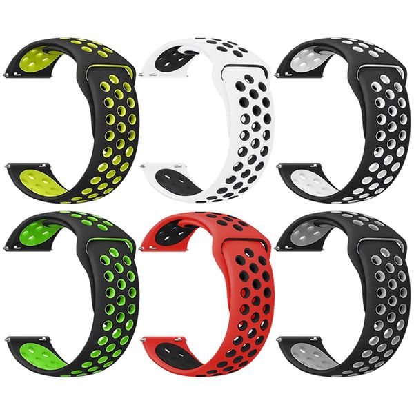 20mm 22mm Silicone Watch Band Tints para Amazfit GTS / 2 / 2E / GTS2 Mini / GTR 42mm / 47mm / GTR2 / 2E / Stratos 2/3 Pulseira Esportiva Pulseira