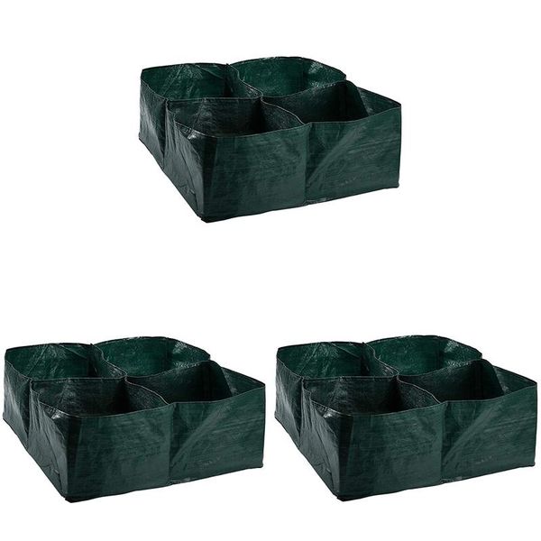 

planters & pots garden divided raised planting bed pe fabric grow bag planter pot square container for vegetables,plants