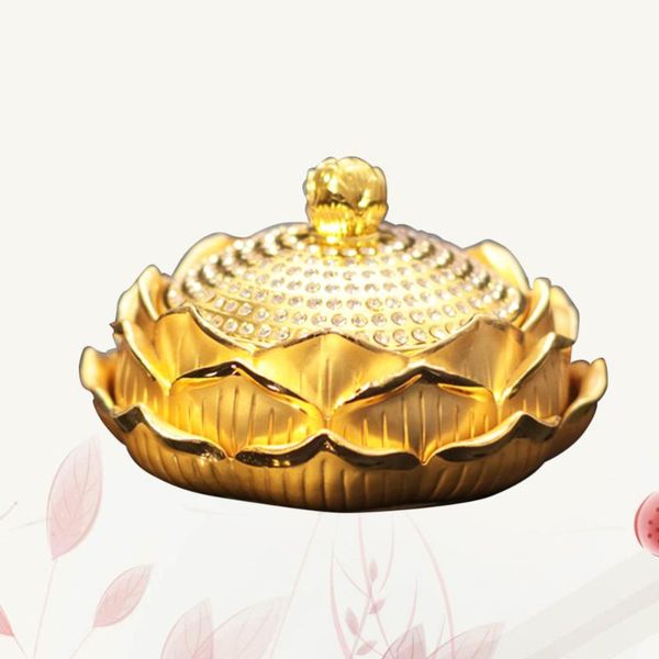 

car air freshener 1pc flower shape diffuser aromatherapy essential oil perfume ornament decoration (golden)