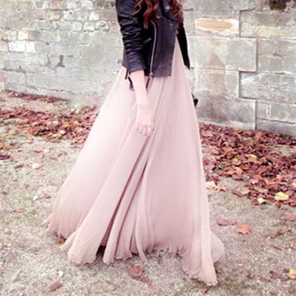 

skirts chiffon woman european style sweet mesh, Black