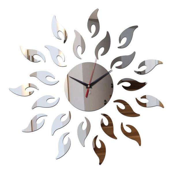 

sunshine wall mirror sticker ,creative sun clock ,wall for living bedroom kids room deco mirrors