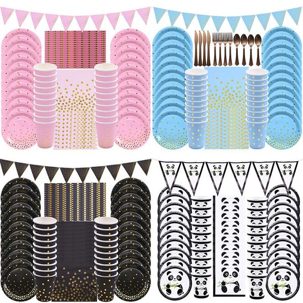

disposable dinnerware 20guest kids birthday decoration paper plate cup napkin tableware set for wedding baby shower festival party supplies