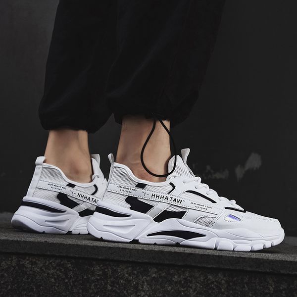 

womens men trainer size 44 running shoes gray black blue red white sunmmer thick-soled runners sneakers code: 02-0895, White;red