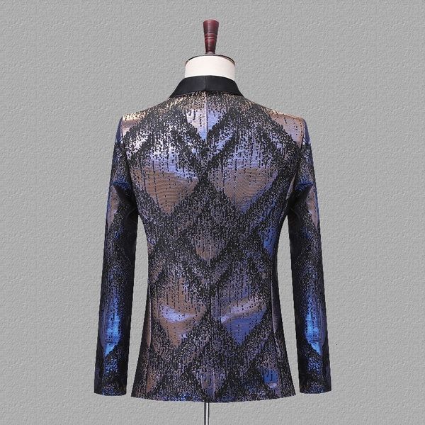 

men's suits & blazers male color pyjtrl jacquard geometry fine fitting blazers stage dress prom suit jacket homme 8vql, White;black