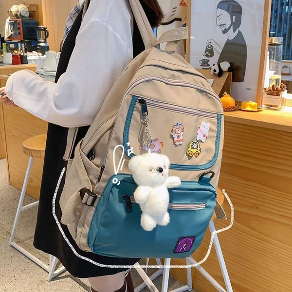

women waterproof backpack nylon multi-function female ladies school fashion travel
