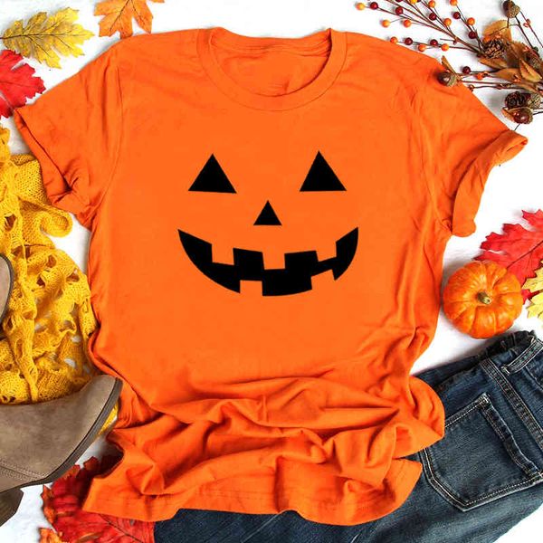 

women's t-shirt blouse with pumpkin prints, short sleeves, harajuku kawaii shirts, cotton t-shirts, aesthetics, graphic , drop gbyx, White