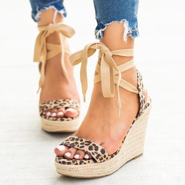 

dress shoes litthing 2021 sandals summer with heels wedge ankle-wrap high heel platform ankle strap open toes women, Black