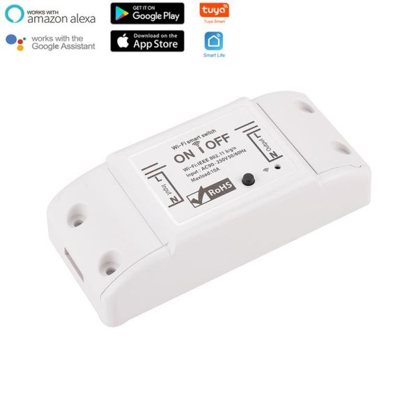 

smart home control tuya wifi switch on/off light breaker module life app remote timer works with alexa google