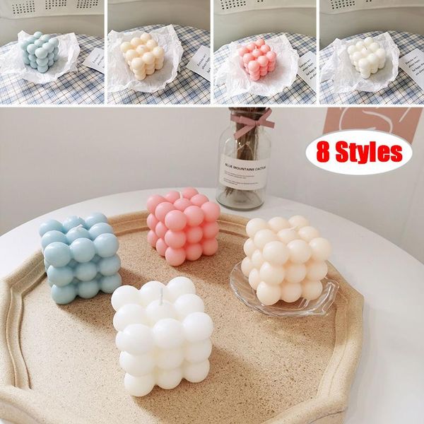 

mini bubble cube candle cute soy wax scented relaxing birthday gift candles