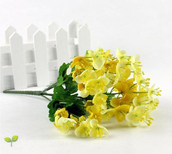 

bundle artificial silk orchid flowers buds leaf leaves for home wedding office el decoration 60 heads 1 bouquet decorative & wreaths