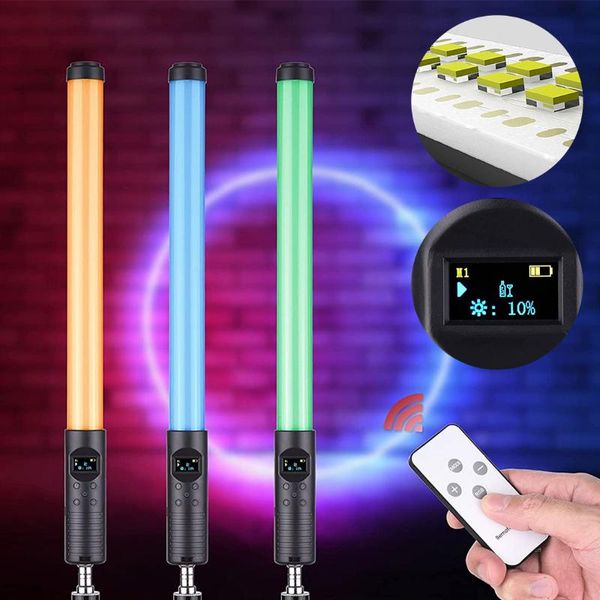 

flash heads rgb pography light colorful handheld fill adjustable color 20w 3000k led stick speedlight