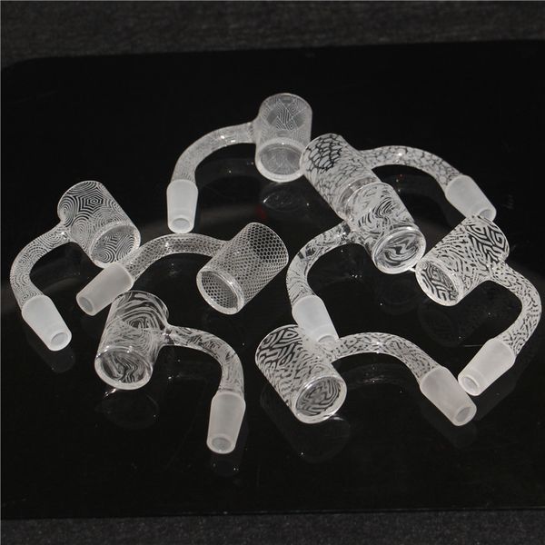 20 pcs Sandblasted Flat Top Top Quartz Banger Totalmente Weld Terp Slurper Glass Marble Pearls 90 Nails for Water Bongs Dab Rigs