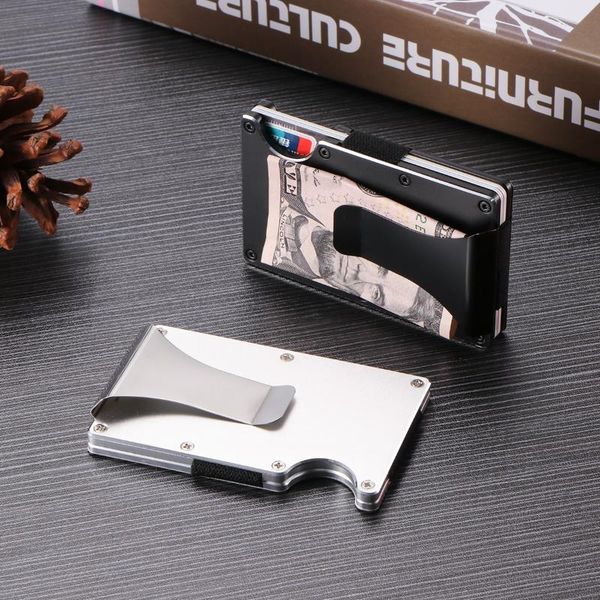 

storage bags metal mini money purse clip fashion male wallet men coin pocket solid card id holder