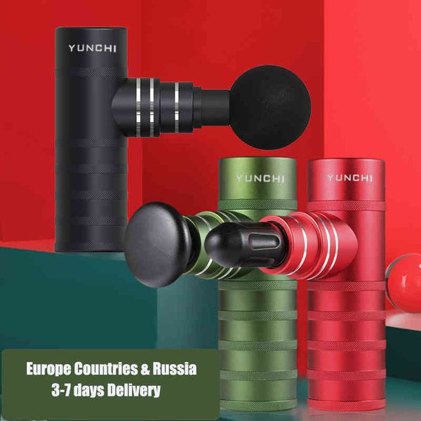 

mini massage gun handle usb electric massager therapy pocket massage gun muscle body pain relief fascia gun with bag shaping 210324