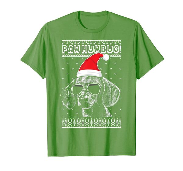 

paw humbug funny dachshund anti xmas t-shirt, White;black