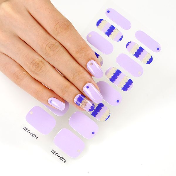 

zheng xiang gel manicure korean half baked sticker 3d gel nail paste patch nail, Red;gold