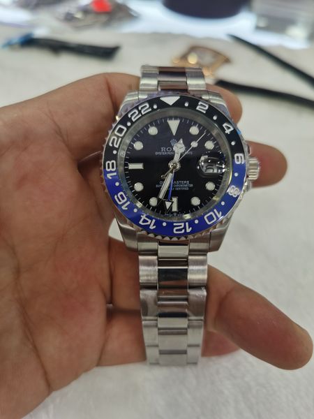 

with original box luxury wristwatches 40mm gmt ii 116710 stainless steel ceramic bezel asia 2813 mechanical automatic mens watch watches 633, Slivery;brown