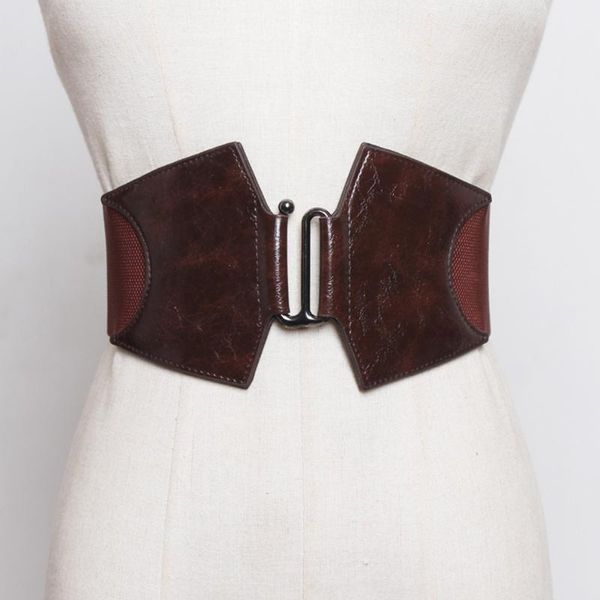 

belts pu leather corset belt elastic dress wide women stretch girdlestrap cinturon mujer cummerbund strap waist wrap bandage, Black;brown