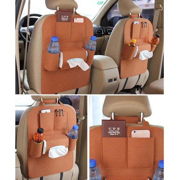 

car organizer 1pc universal back seat storage bag trunk elastic felt hanging accessories