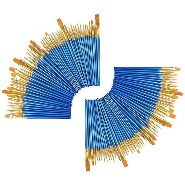 

gift sets 100 pieces paint brush set professional brushes artist for watercolor oil acrylic painting (10-pack 100pcs)