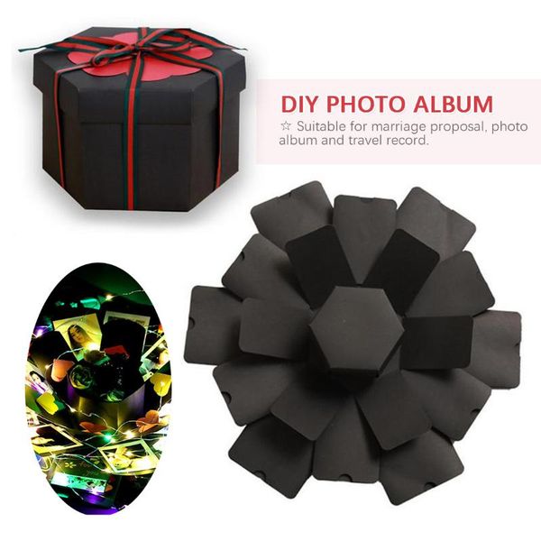 

gift wrap diy explosion box surprise confession hexagon multi-layer semi-finished products vibrato romantic creativity