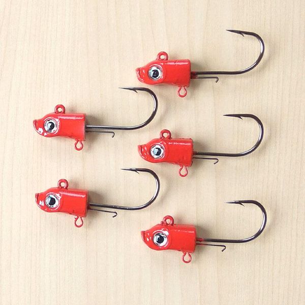 

fishing hooks 5pcs 40g 45g 50g heavy jig head hook soft lure sea