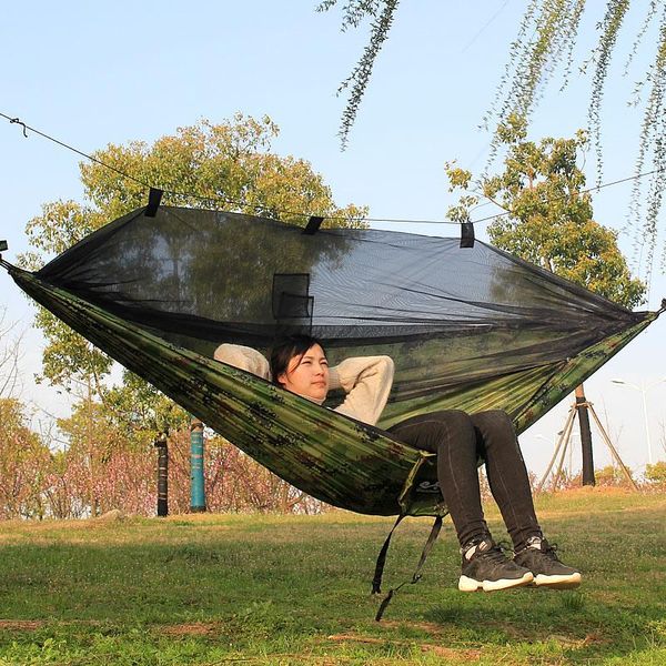 

sets camping hammock hanging-bed parachute fabric mosquito-net sleeping-swing hunting outdoor camp furniture