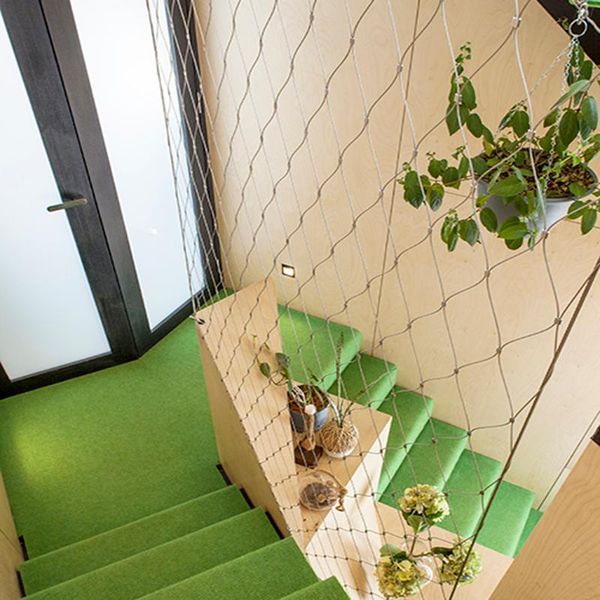 

corrosion resistant stainless steel wire rope mesh as balustrade security net/wire fence fencing, trellis & gates