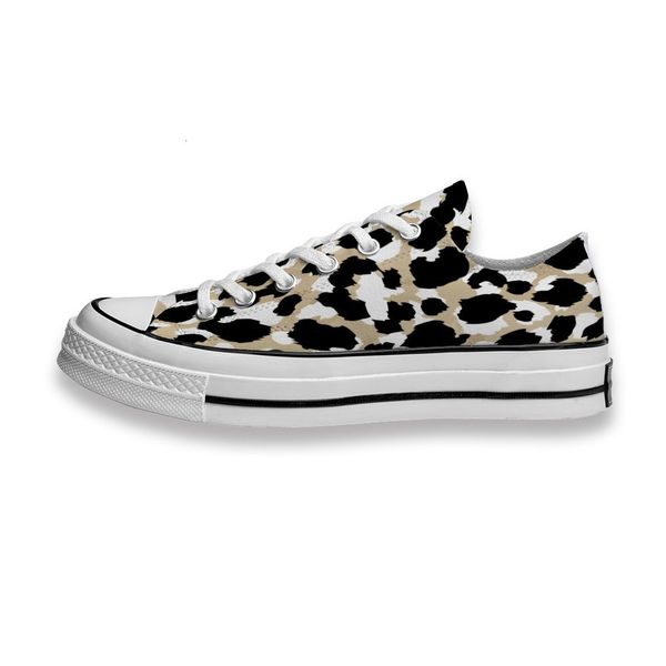 

custom printed sho black white yellow leopard print sneakers low mens womens skateboard sport footwear diy trainers canvas casual