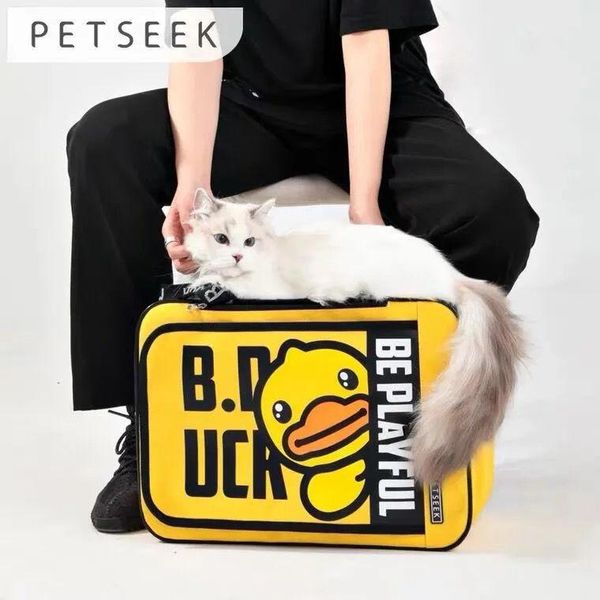 

cell phone mounts & holders bduck cartoon folding multifunctional portable pet cat bag