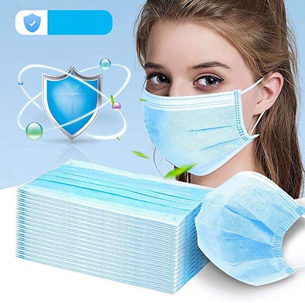 

Disposable Face Mask 3 Layer Ear-loop Dust Mouth Masks Cover 3-Ply Non-woven Disposable Dust Mask Soft Breathable outdoor part mask