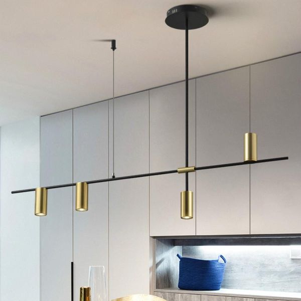 

pendant lamps modern led chandeliers hanging lighting kitchen dining room fixture luminaire lustres golden light metal home decor lights