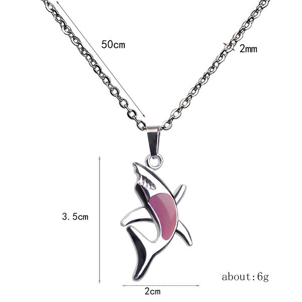 

fashion mood necklace changing color pendant necklaces, Silver