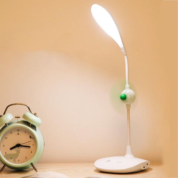 

task lamp with fan flexible gooseneck adjustable desk touch control portable rechargeable folding bedroom table lamps