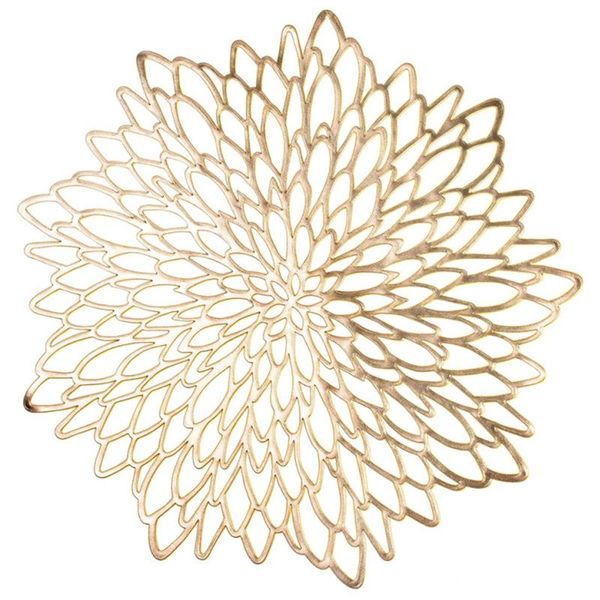 

mats & pads 10 pack pressed metallic placemats/charger/wedding accent centerpiece --flower