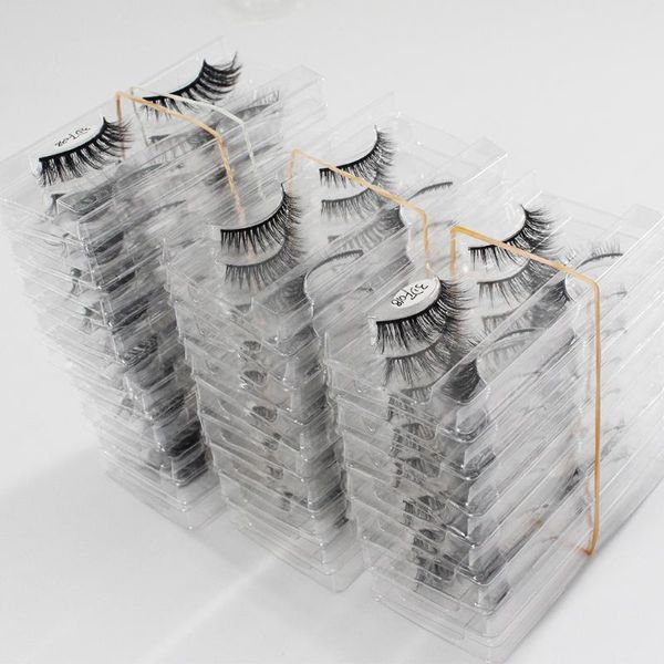 Cílios falsos 10 pares de 2022 estilo falso atacado gato olho cílios de embalagem suave suave suave whispy Natur 3d eyelash