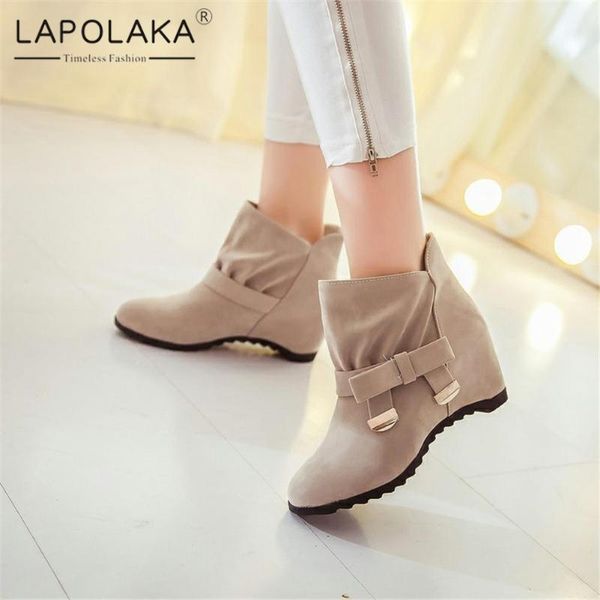 

boots fashion 2021 big size 43 concise trendy shos woman sweet bowtie ins dropship wholesale booties female, Black