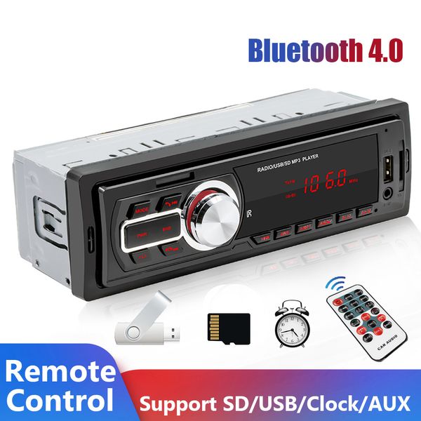 Carro Radio Audio FM Receptor Estéreo Bluetooth Music Call 1 DIN MP3 Player Suporte a Remoto Aux / USB / TF Multimedia 12V