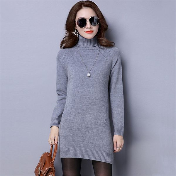 

dress plus size women winter clothes high sleeves long sleeved shirt in male slender casual basic f19m, Black;gray