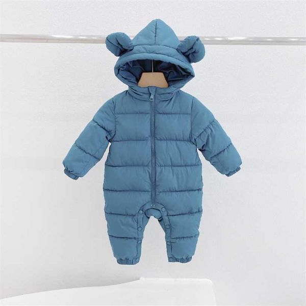 Baby-Strampler geboren Jungen und Mädchen Kapuzen-Onesies zum Warmhalten der Baumwollkleidung für Kinder 211229